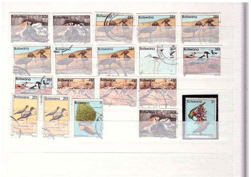 Botswana Selection x 6 pages. Mostly used but incl UMM