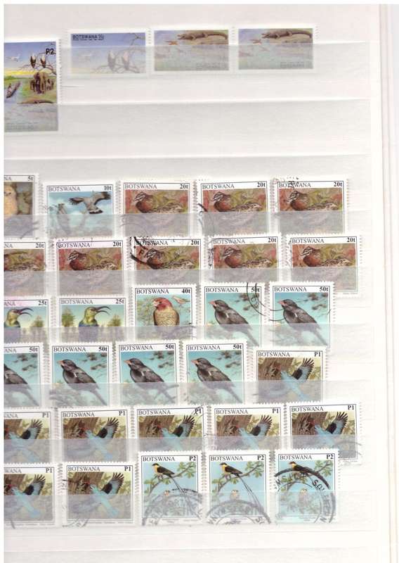 Botswana Selection x 6 pages. Mostly used but incl UMM