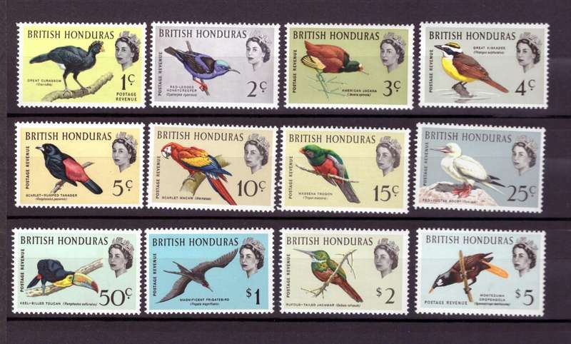 British Honduras 1962  - 1967 Birds - UMM Sets x 2 complete - 1 short set