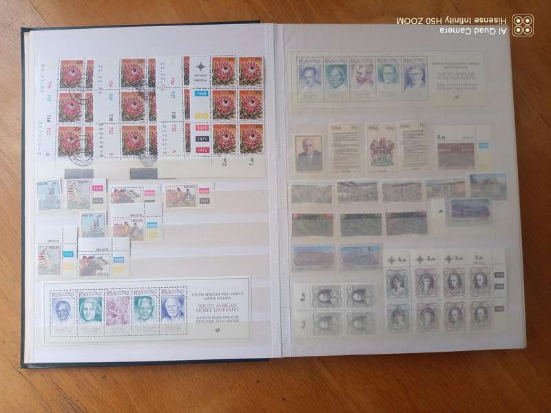 RSA - Large selection in 16 page Stock book 1/2  Mini sheets, control blocks and more.