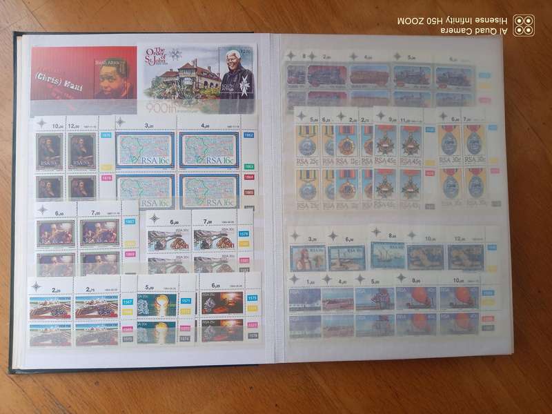 RSA - Large selection in 16 page Stock book 1/2  Mini sheets, control blocks and more.