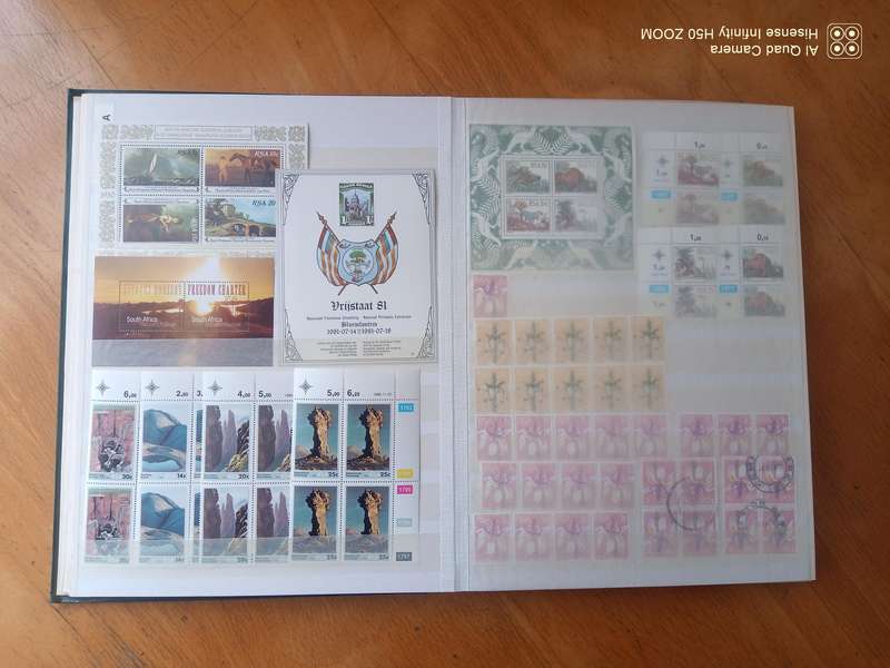 RSA - Large selection in 16 page Stock book 1/2  Mini sheets, control blocks and more.