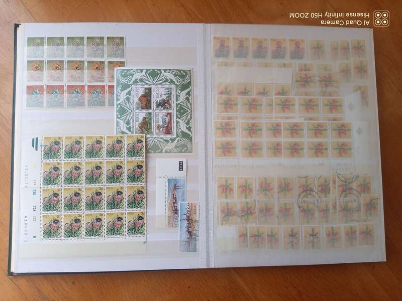 RSA - Large selection in 16 page Stock book 1/2  Mini sheets, control blocks and more.