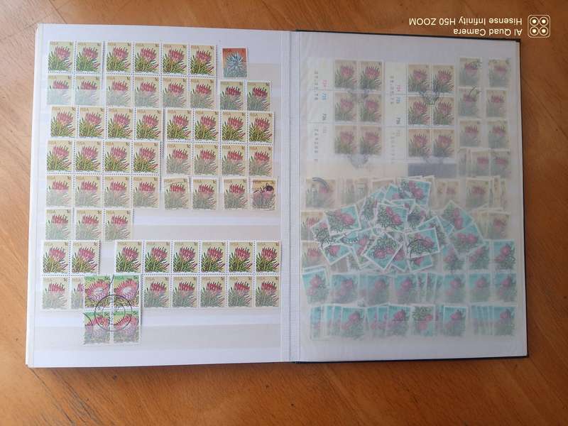 RSA - Large selection in 16 page Stock book 1/2  Mini sheets, control blocks and more.