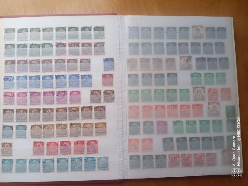 Deutsches Reich - 8 page stock book and exstras not in stock book.