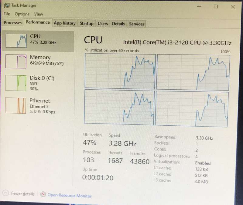 Intel DH61WW Motherboard And CPU