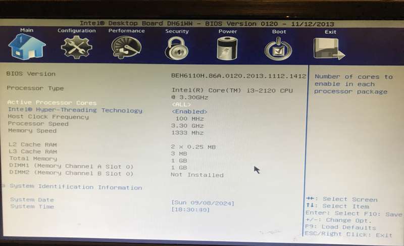 Intel DH61WW Motherboard And CPU