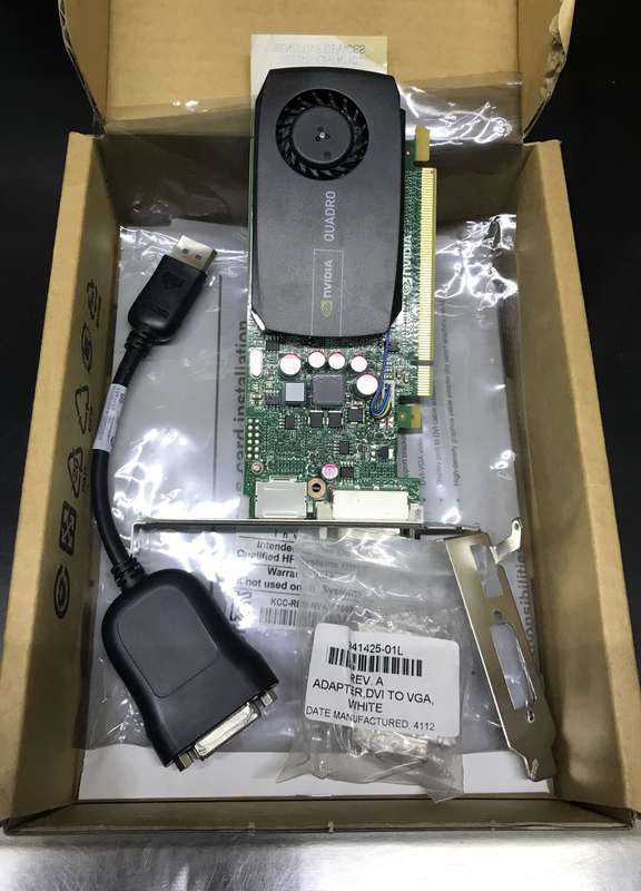 HP NVIDIA Quadro 600 1GB Graphics Card