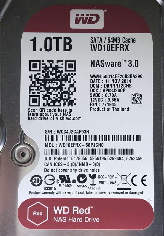 Western Digital WD Red 1 TB NAS SATA Hard Drives