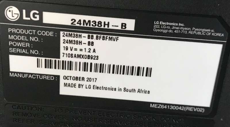 LG 24" Full HD LED Monitor (23.6" Diagonal) 24M38H-B