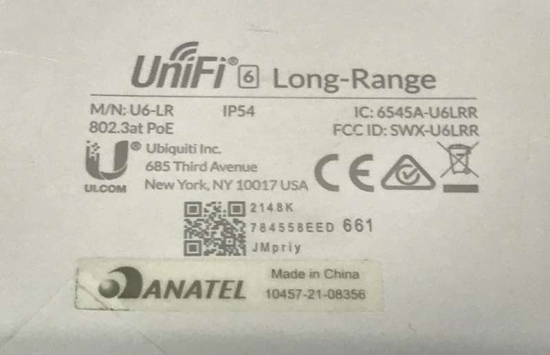 Ubiquiti UniFi6 Long Range Dual Band WiFi 6 AP