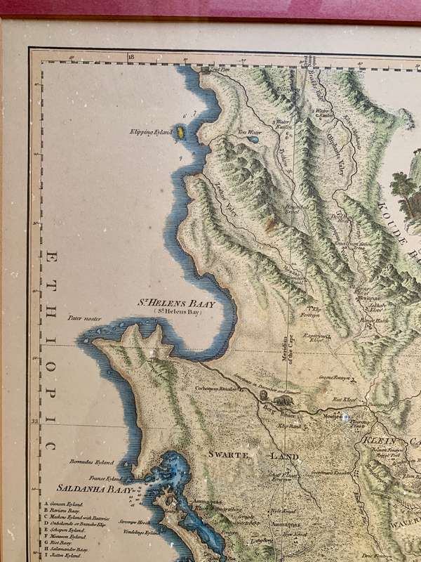 Antique Map of The Dutch Colony of the Cape of Good Hope 1795