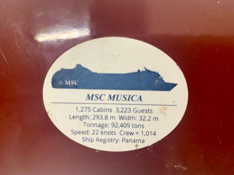 MSC CRUISE SHIP DIE CAST MODEL