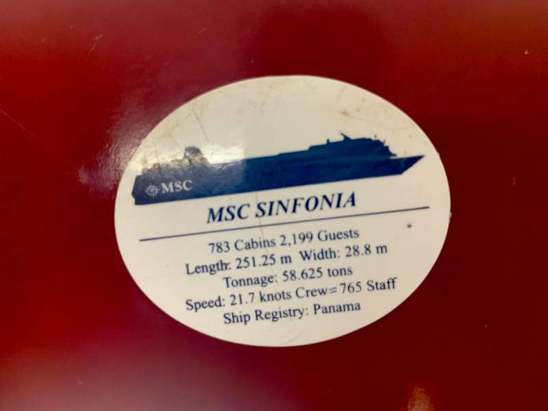MSC CRUISE SHIP DIE CAST MODEL