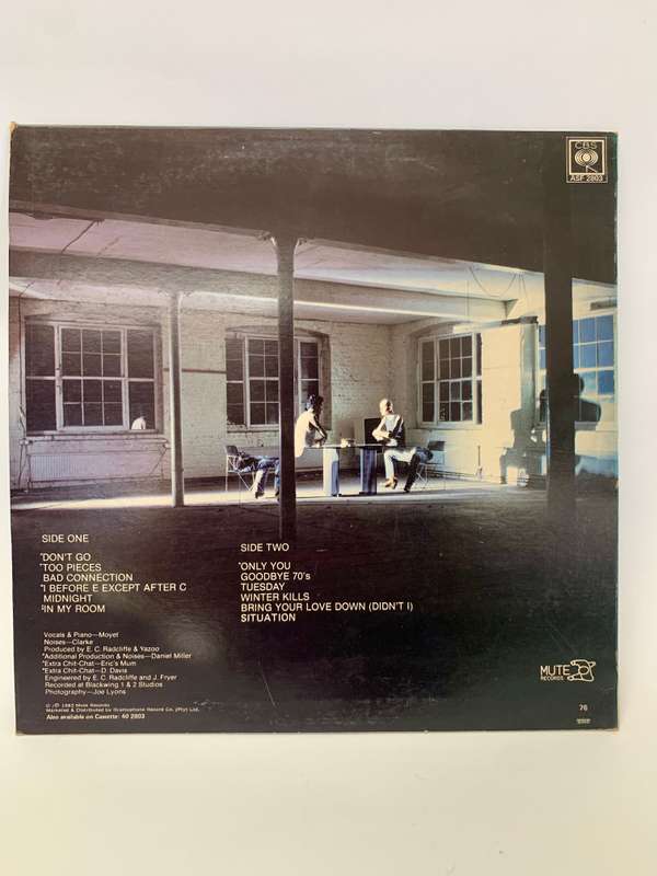 Yazoo - Upstairs at Eric's Vinyl LP 1982