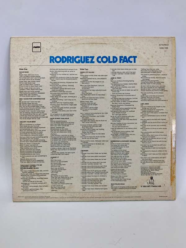 RODRIGUEZ - COLD FACT Vinyl LP