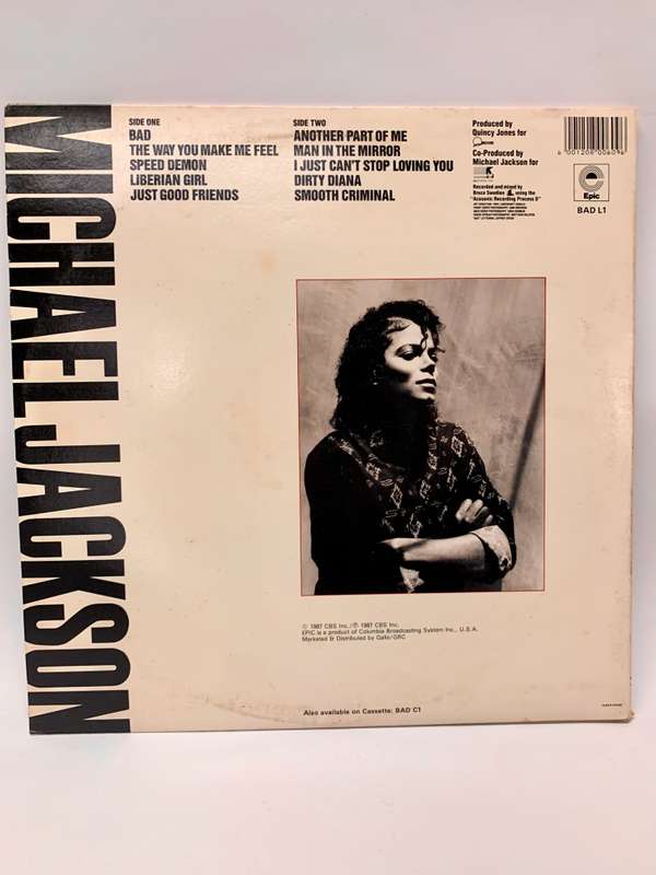 Michael Jackson BAD Vinyl LP