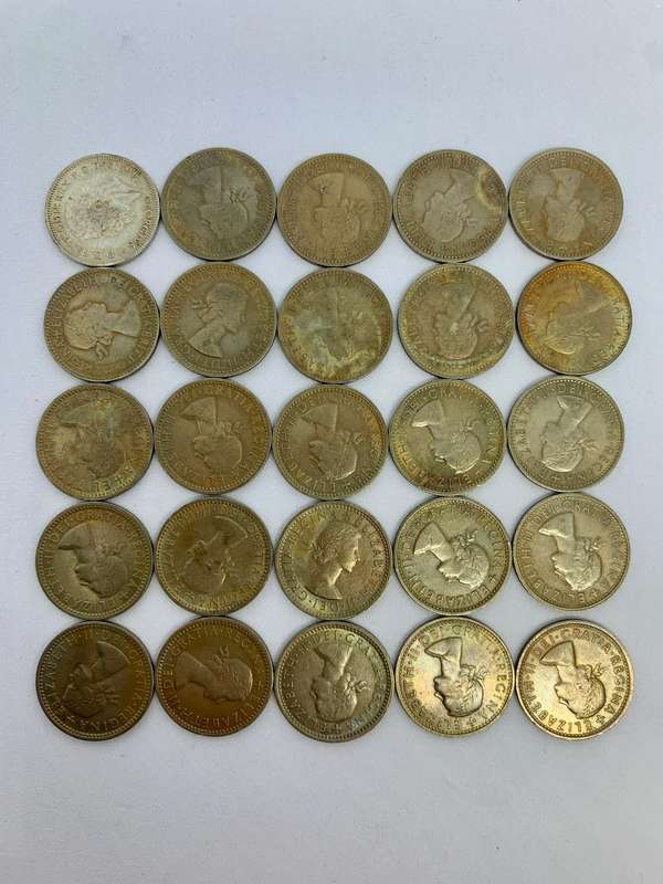 Lot 25 UK Six Pence Coins