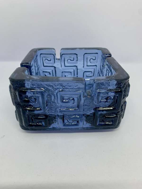 Mid Century Riihimaen Lasi Glass Ashtray by Tamara Aladin