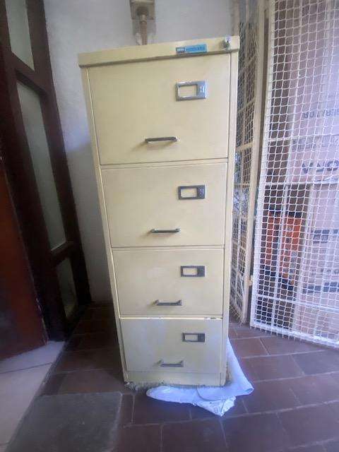 Yellow Metal Filing Cabinet by Hendlers