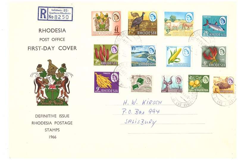 Rhodesia Definative - 9th February 1966 - First Day Cover