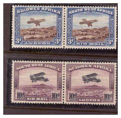 SWA - March 1931 Airmail Issue - MNH - 2 pairs