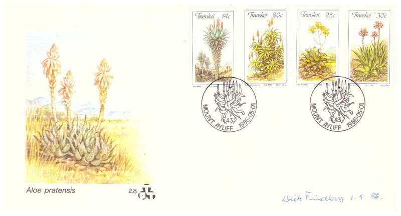 Transkei no 2.8 - 1986 Aloes signed by Artist Dick Findlay