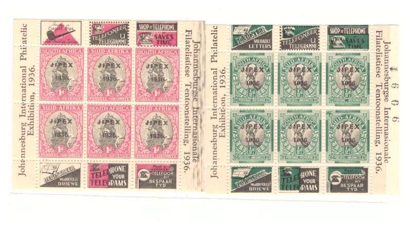 South Africa Union 1936 Jipex Exhibition Booklet Pages