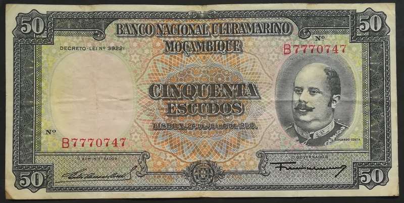 MOZAMBIQUE 1958 50 ESCUDOS