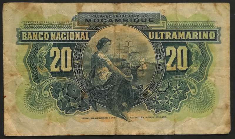 MOZAMBIQUE 1941 20 ESCUDOS **FILLER NOTE**