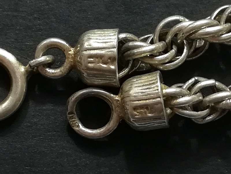 STERLING SILVER ROPE BRACELET 4 X 175MM 10 GRAMS