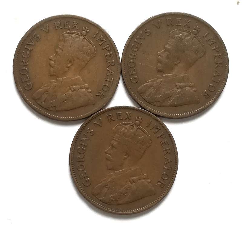 UNION 1924+1930+1931 PENNY (3 COINS)