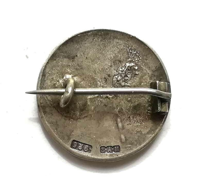 STERLING SILVER NAVY WAR FUND 1943 BROOCH 20MM