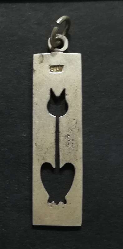 STERLING SILVER *CAT* PENDANT 10X35MM