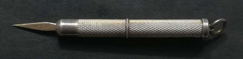 STERLING SILVER PROPELLING TOOTHPICK FOB *OPEN 75MM*