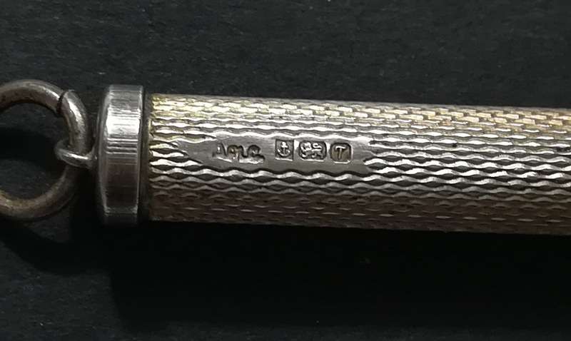 STERLING SILVER PROPELLING TOOTHPICK FOB *OPEN 75MM*