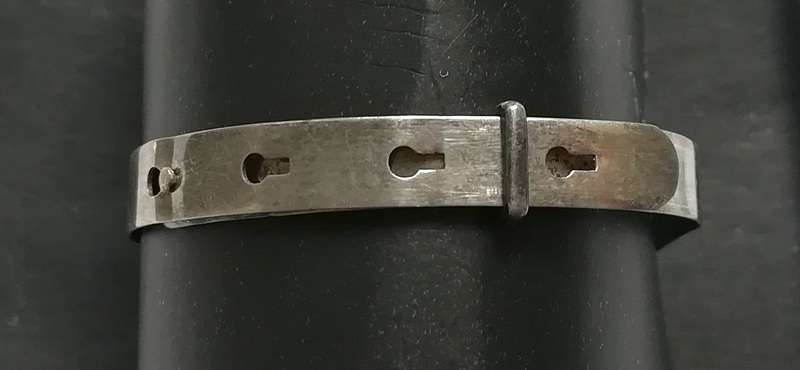 STERLING SILVER BANGLE *HEART* FIT 160MM (4X12MM WIDTH)