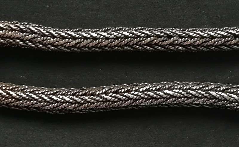 HEAVY STERLING SILVER NECKLAE 7X40MM 98.2 GRAMS