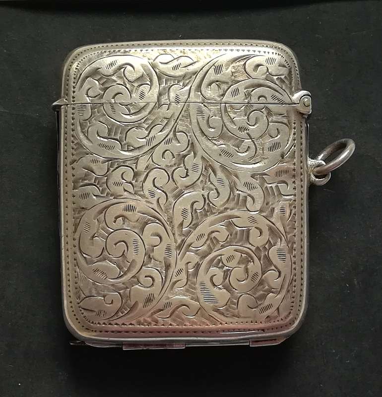 **RARE** BIRMINGHAM 1901 VESTA CASE/PHOTO FRAME?CHEROOT HOLDER COMBINATION 42X52MM 48.8 GRAMS