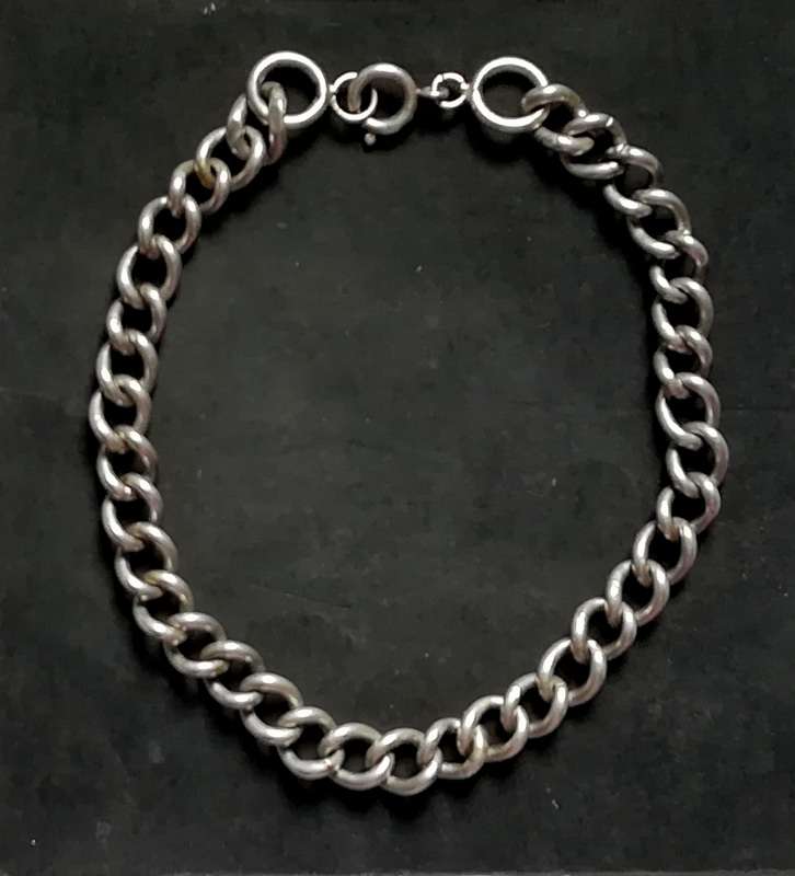 STERLING SILVER CHARM BRACELET 6 X 220MM 19.8 GRAMS