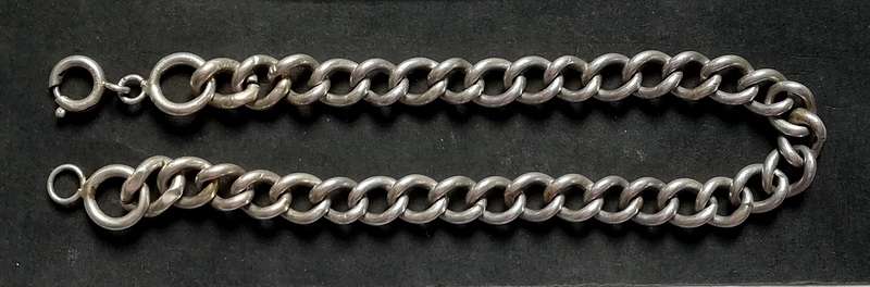 STERLING SILVER CHARM BRACELET 6 X 220MM 19.8 GRAMS