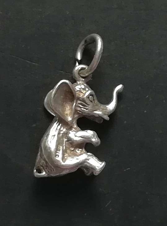 STERLING SILVER CHARM/PENDANT *DUMBO* 12X18MM 3.5 GRAMS