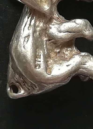 STERLING SILVER CHARM/PENDANT *DUMBO* 12X18MM 3.5 GRAMS