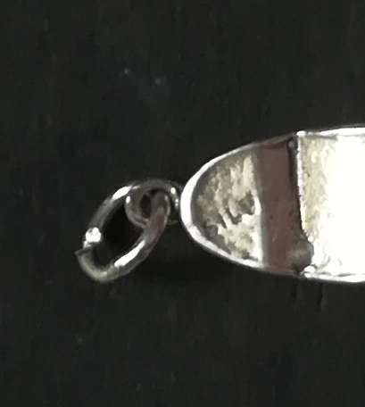 STERLING SILVER CHARM *SLIPPER* 10X20MM 4 GRAMS