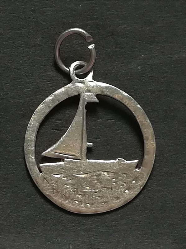 STERLING SILVER CHARM *SSILING SHIP* 20X20MM 1.6 GRAMS