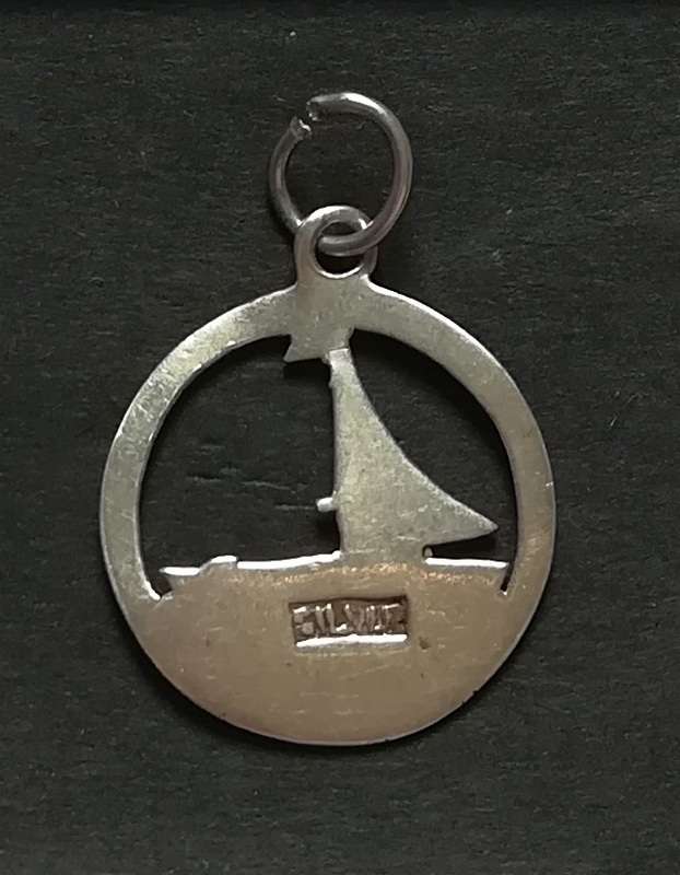 STERLING SILVER CHARM *SSILING SHIP* 20X20MM 1.6 GRAMS