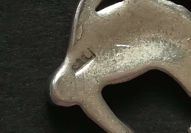 STERLING SILVER CHARM *HORSE AND SHOE* 15X15MM 2 GRAMS