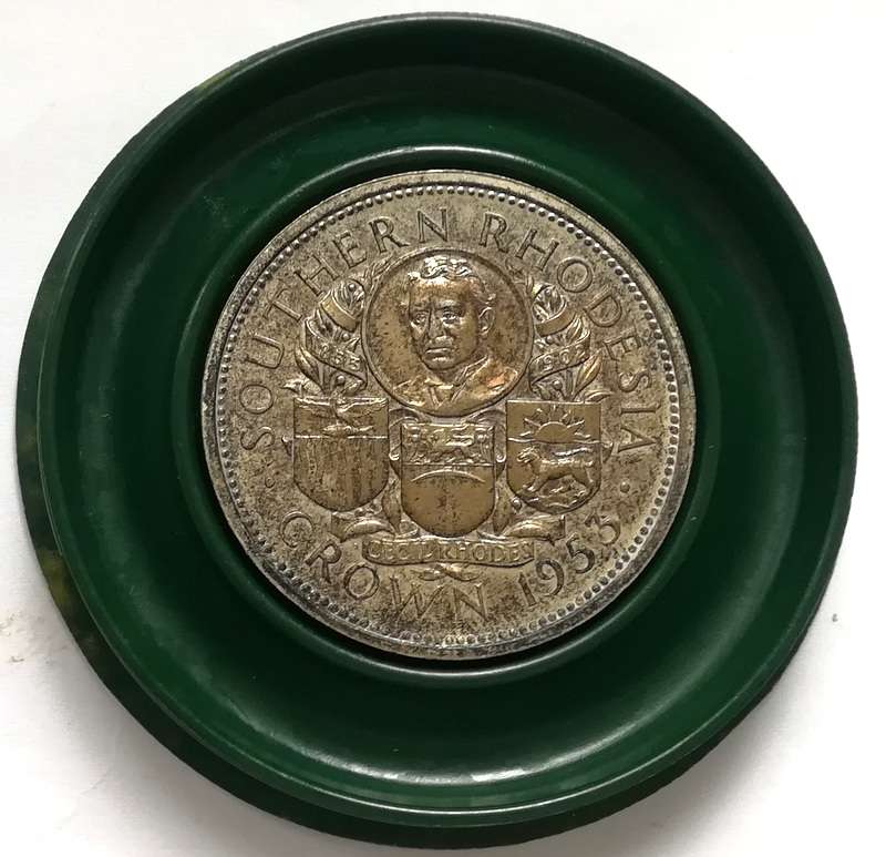 RHODESIA 1953 SILVER CROWN