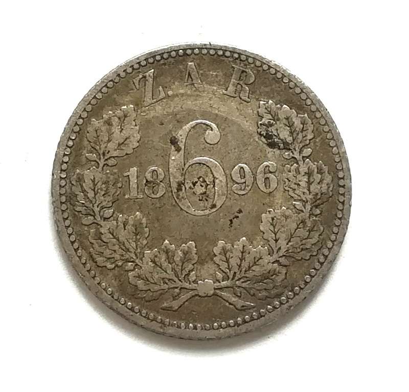 ZAR 1896 6 PENCE