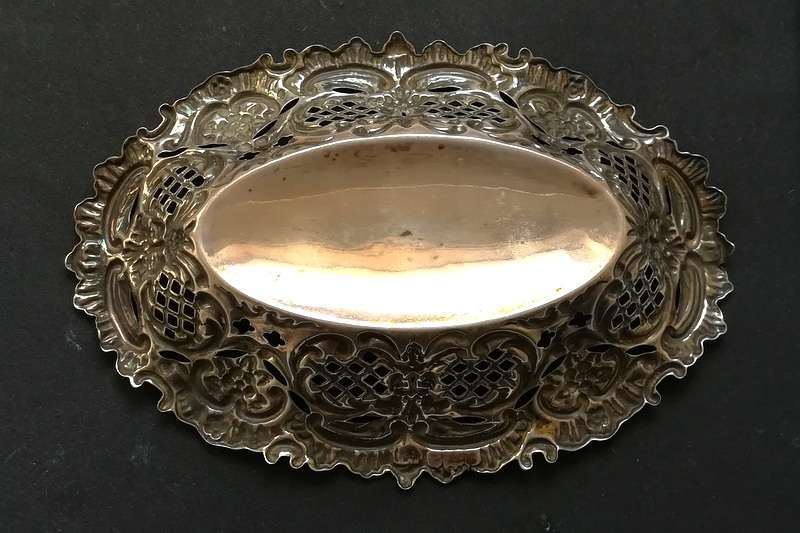 STERLING SILVER BIRMINGHAM 1902 BOWL 90X130MM 32.8 GRAMS